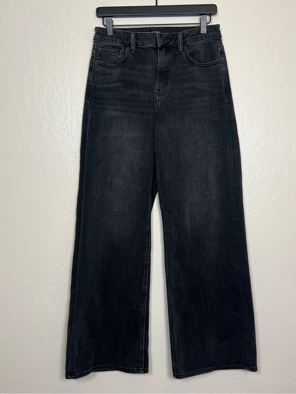 QUINCE Women’s Size 29 X 32 Faded Black Bella Stretch Wide Leg Jeans - Picture 2 of 16